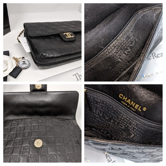 🎉HP🎉CHANEL Black Precious Symbols Double Flap - Picture 5 of 8